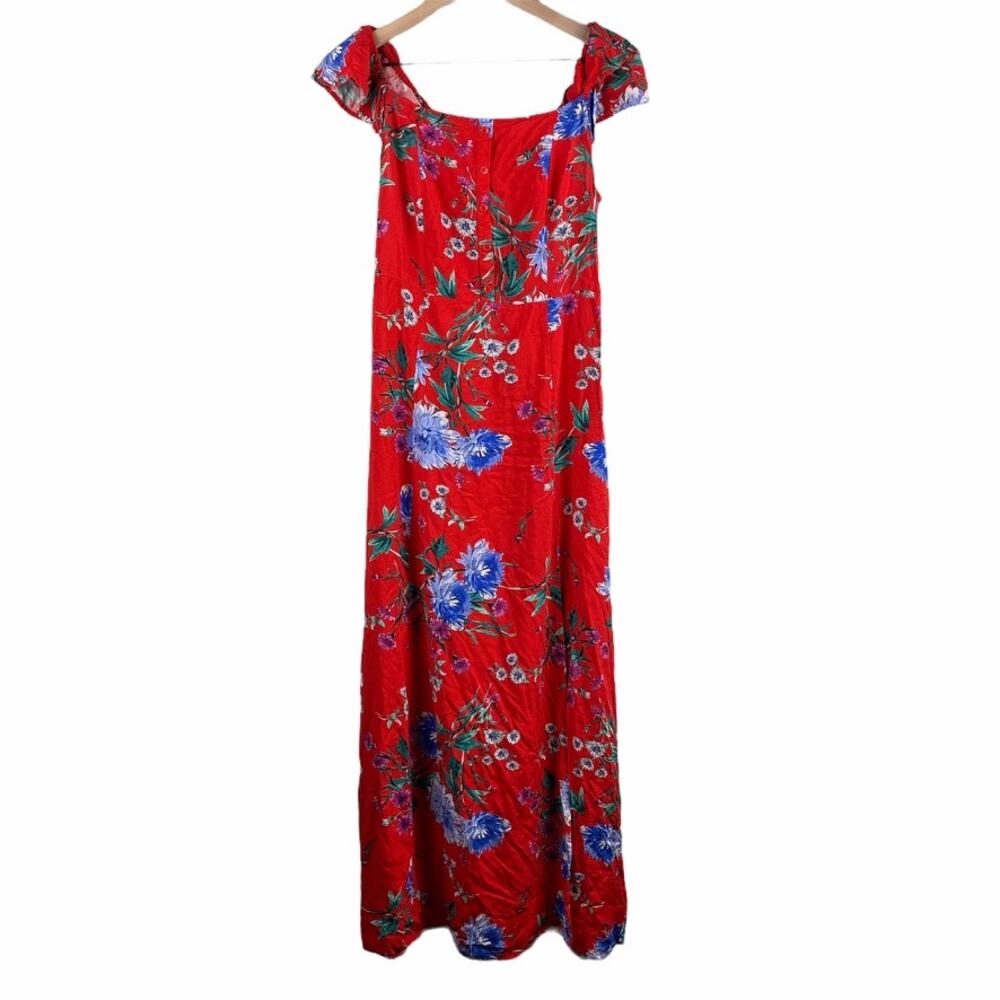 Band of Gypsies Red Floral Maxi Dress